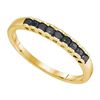 Image 1 : 10K Yellow-gold 0.25CTW BLACK DIAMOND FASHION RING