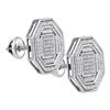 Image 1 : 925 Sterling Silver White 0.17CTW DIAMOND MICRO-PAVE EA