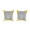 Image 1 : 925 Sterling Silver Yellow 0.35CTW DIAMOND MICRO PAVE E