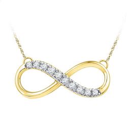 10K Yellow-gold 0.10CTW DIAMOND INFINITY NECKLACE