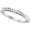 Image 1 : 14KT White Gold 0.16CTW DIAMOND MACHINE SET BAND