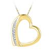 Image 1 : 10K Yellow-gold 0.03CTW DIAMOND FASHION PENDANT
