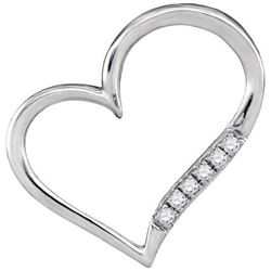 10KT White Gold 0.05CTW DIAMOND FASHION PENDANT