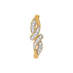 10kt Yellow Gold Womens Round Diamond Bypass Infinity P