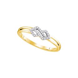 10kt Yellow Gold Womens Round Natural Diamond Cluster F