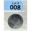 Image 1 : 1 Oz .9999 Fine Silver 2008 Canada Maple Leaf Coin