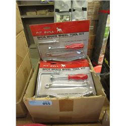 Case of 6 New 5 Piece Brake Wheel Tool Kits