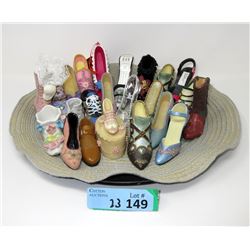 23 Assorted Shoe Ornaments - Variety of Materials