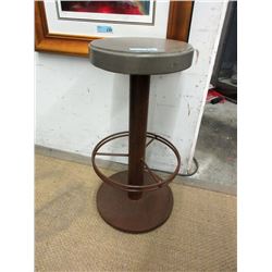 30  Tall Industrial Metal Swivel Stool