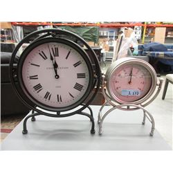 2 New Free Standing Metal Clocks