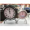 Image 1 : 2 New Free Standing Metal Clocks