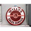 Image 1 : New 24" Willys Sales Embossed Tin Sign