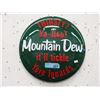 Image 1 : 16" Embossed Metal Mountain Dew Sign