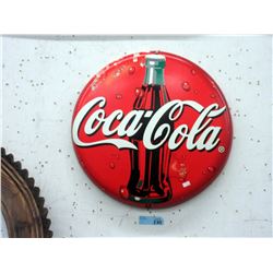 20" Plastic Coca-Cola Button Sign