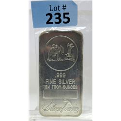 10 Oz Silver Towne .999 Silver Investor Bar