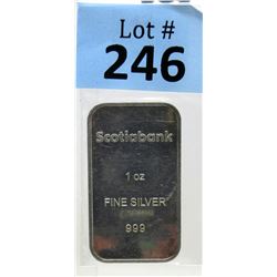 1 Oz. Scotia Bank .999 Silver Bar