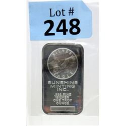 1 Oz Sunshine Minting .999 Silver Bar