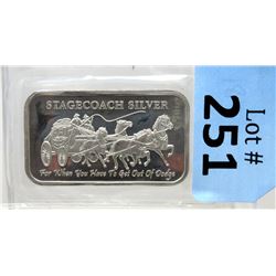 1 Oz Stagecoach .999 Silver Art Bar