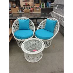 New 3 Piece Aruba Patio Set with Cushions