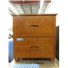 Image 1 : New Brown 2 Drawer Wood Nightstand