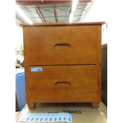 New Brown 2 Drawer Wood Nightstand