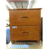 Image 1 : New Brown 2 Drawer Wood Nightstand