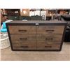 Image 1 : New 6 Drawer Wood Dresser - 17" x 61" x 35" tall