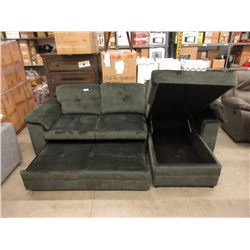 New Green Microfiber Sectional Sofa Bed