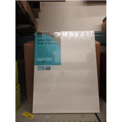 6 New 14  x 18  Cotton Duck Artist Canvases