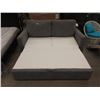 Image 1 : New 73" Grey Fabric Upholstered Pull Out Sofa Bed