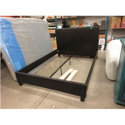 New Queen Size Espresso Upholstered Bed Frame