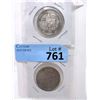 Image 1 : Two 1958 BC Totem/Death Dollar Silver Dollar Coins