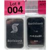 Image 1 : 1 Oz Scotiabank .999 Fine Silver Investor Bar