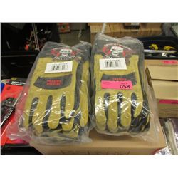 12 Pairs of Medium Size Leather Welding Gloves