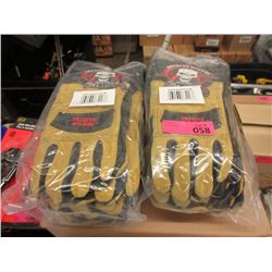 12 Pairs of Medium Size Leather Welding Gloves