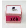 Image 2 : Diamond & Amethyst Sterling Silver Solitaire Ring