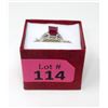 Image 2 : Ruby & Diamond Sterling Silver Solitaire Ring