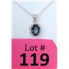 Image 1 : Mystic Topaz & Diamond Sterling Silver Pendant