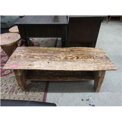 Handcrafted Live Edge Pine Coffee Table / Bench