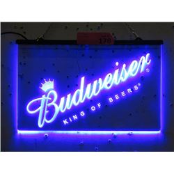 New Illuminated "Budweiser" Sign - 12" x 8"
