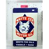 Image 1 : White Fox Motor Oils Porcelain Sign - 10" x 16"