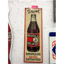 USA Nichol Kola Metal Sign - 8" x 24".