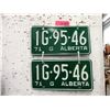 Image 1 : Pair of 1971 Alberta G License Plates