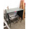 Image 1 : Rolling Metal Work Table with Folding Sides