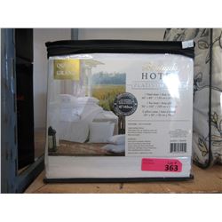 New Queen 4 Piece Polyester Sheet Set - White