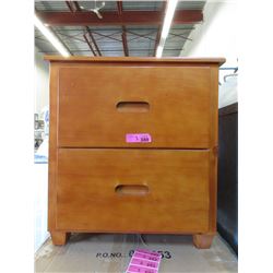 2 New Brown 2 Drawer Wood Nightstand