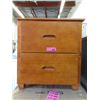 Image 1 : 2 New Brown 2 Drawer Wood Nightstand