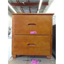 2 New Brown 2 Drawer Wood Nightstand