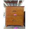 Image 1 : 2 New Brown 2 Drawer Wood Nightstand