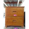 Image 1 : 2 New Brown 2 Drawer Wood Nightstand